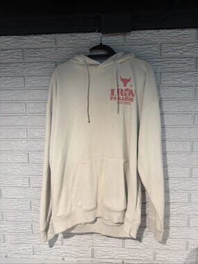UNDER ARMOUR Project Rock Iron Paradise Hoodie Beige Men’s XL